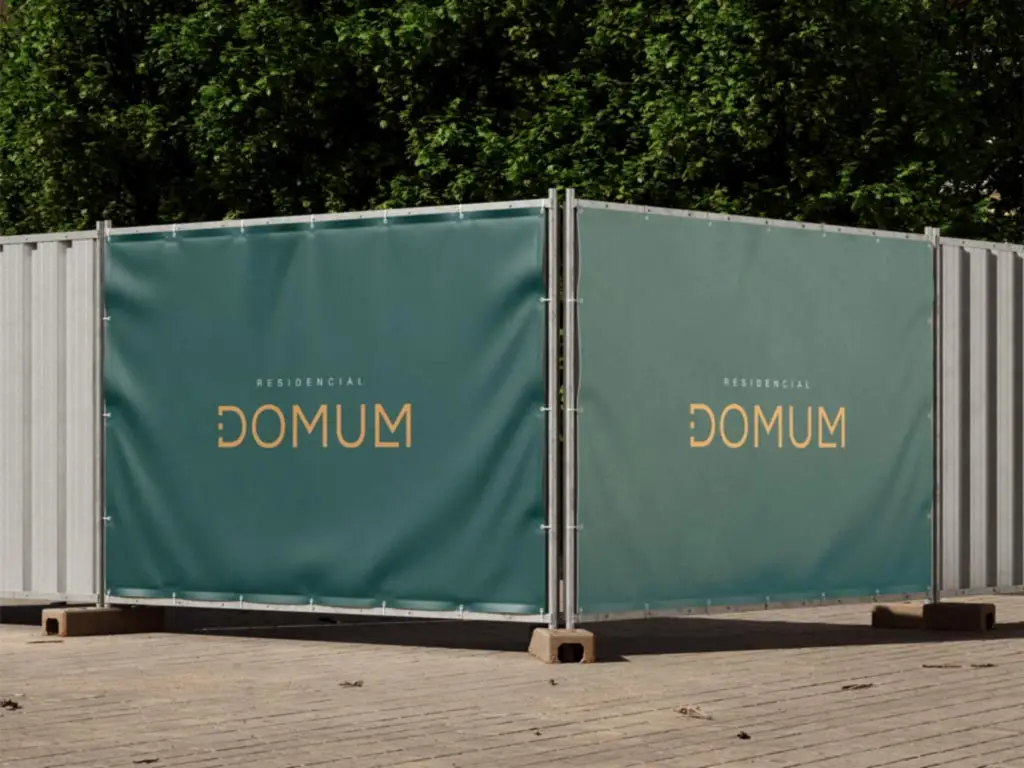 Tapume Residencial Domum aplicado